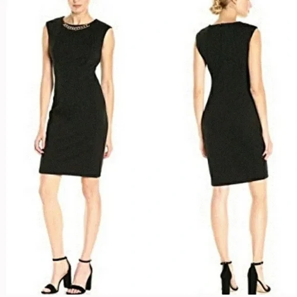 calvin klein black dress with gold chain Chanel // Fall 2001 Black & Gold Chain Belt – VSP Consignment main image 0